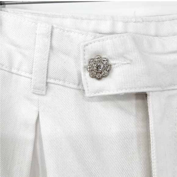 NWT ZARA Wide Leg Jeans 0 White - Picture 4 of 8